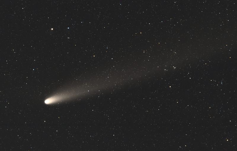 Comet Tsuchinshan–ATLAS, photographed by Hari Krishna Malladi.