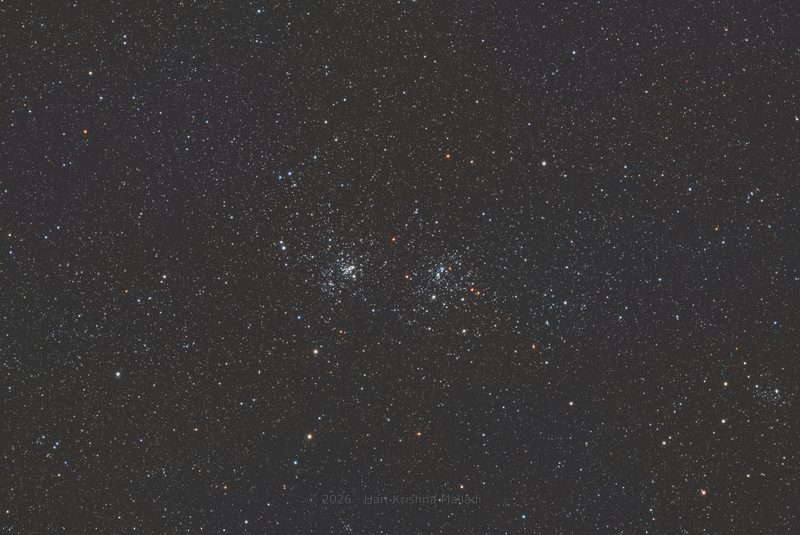 Double Cluster, photographed by Hari Krishna Malladi.
