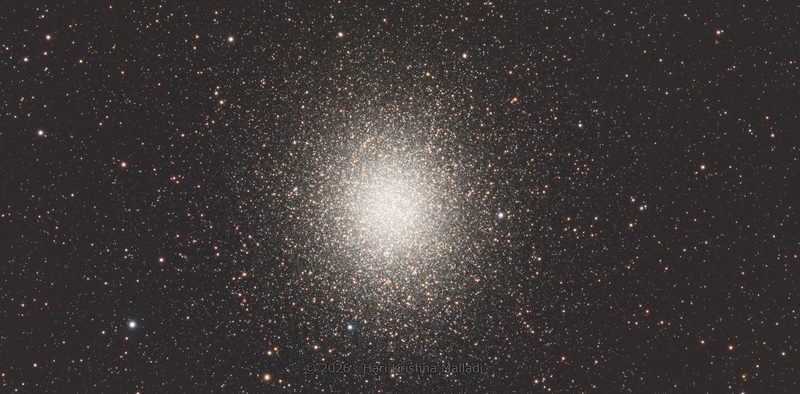 Hercules Globular Cluster, photographed by Hari Krishna Malladi.